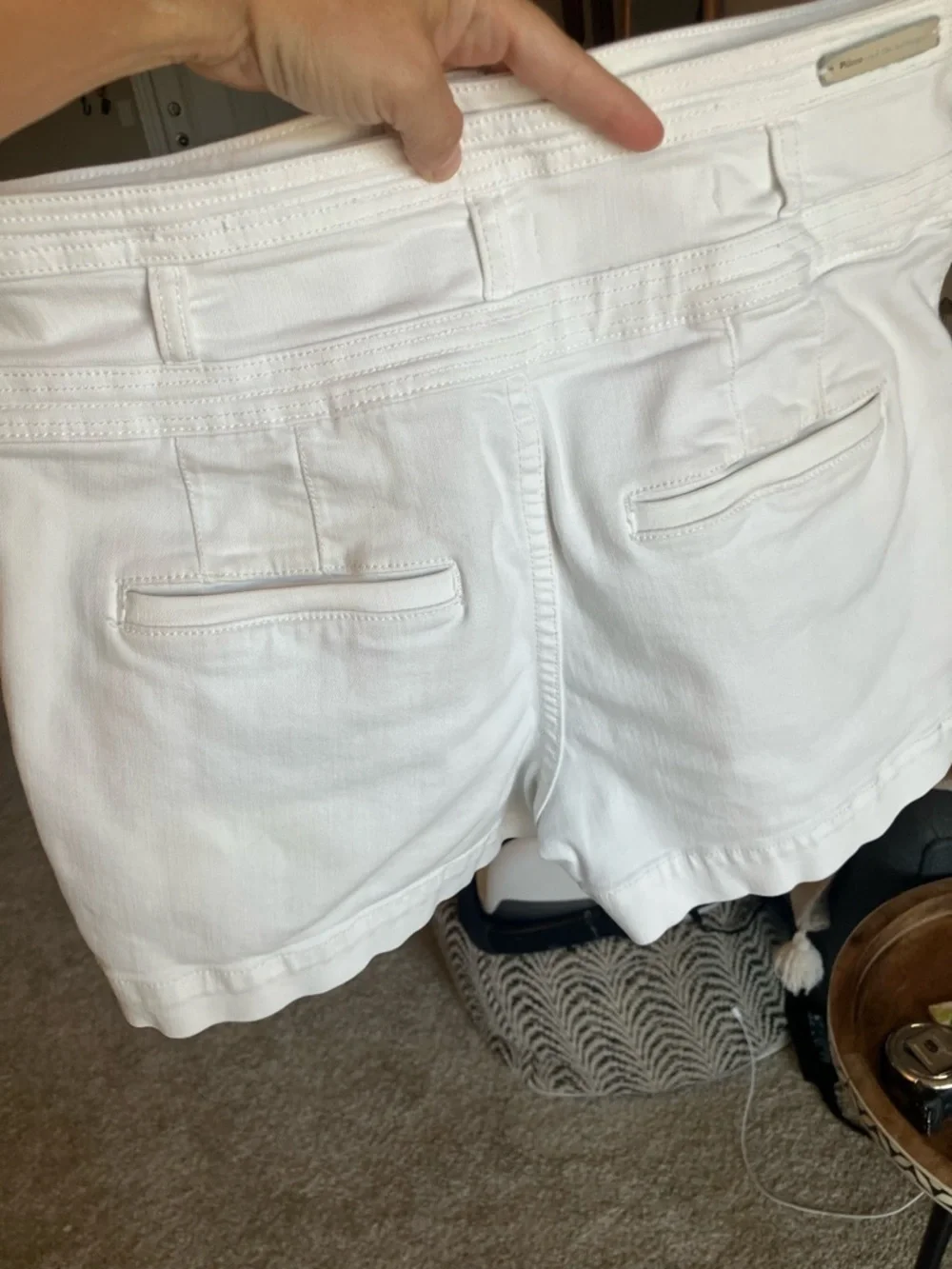 Anthropologie White High-Rise Denim Shorts - Picture 6 of 14
